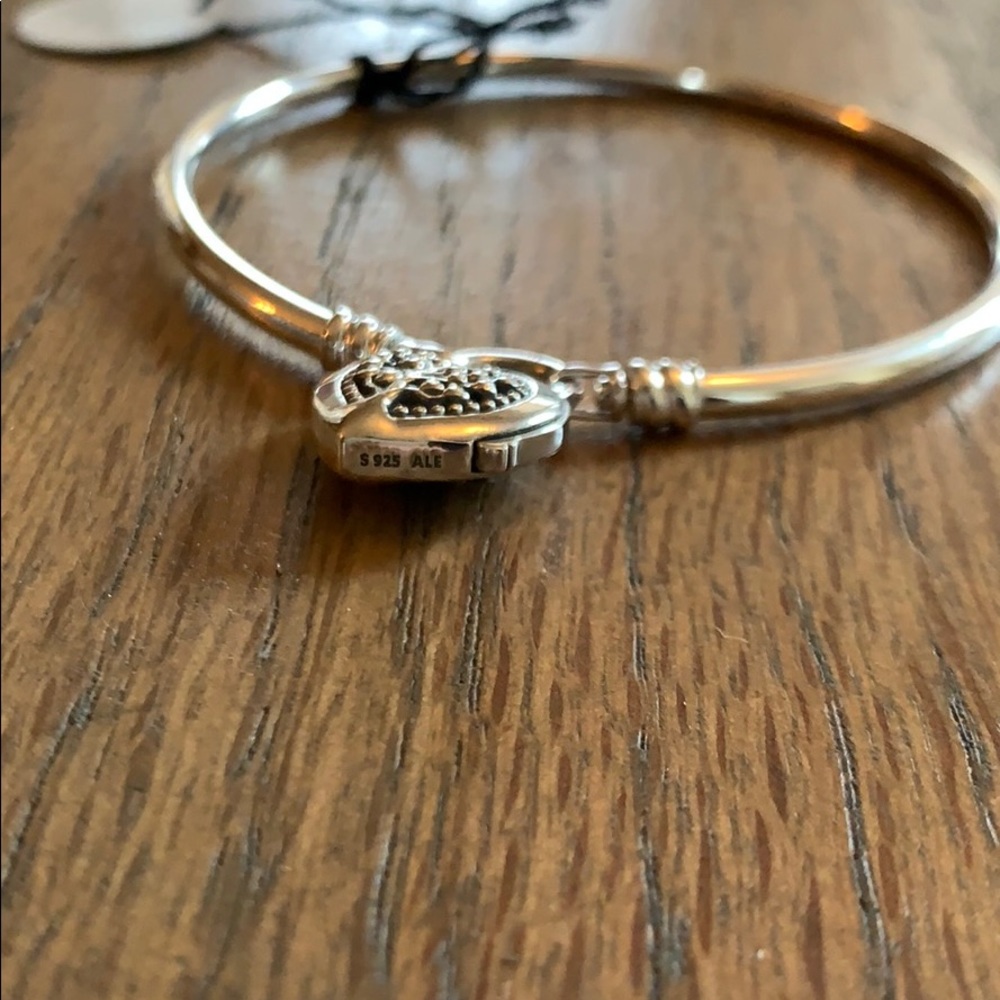 PANDORA Flourishing Hearts Bangle Bracelet New - Picture 7 of 8